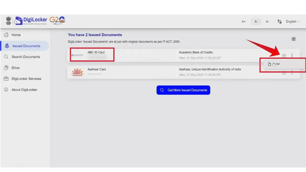 Downloading PDF